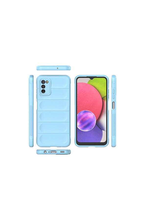 Evi̇mdeyokyok Samsung Galaxy A03S Kılıf Opti̇mum Si̇li̇kon - Sky Blue