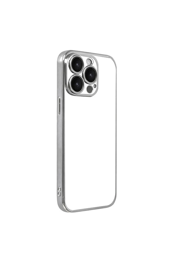 Evi̇mdeyokyok Apple İphone 15 Pro Max Razer Lensli̇ Si̇li̇kon - Gümüş