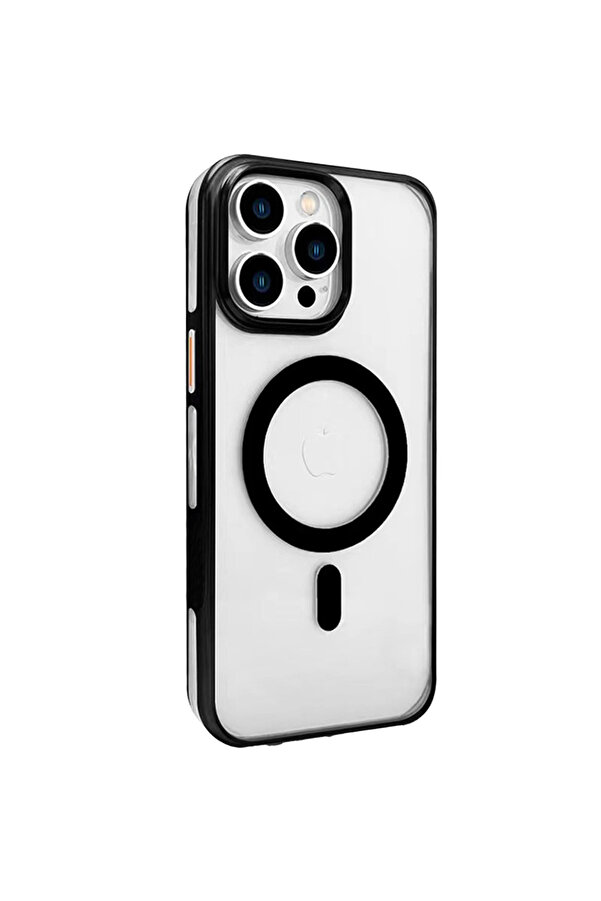 Evi̇mdeyokyok Joko Apple İphone 15 Pro Gleam Pc Sert Magsafe Kılıf - Şeffaf-Si̇yah