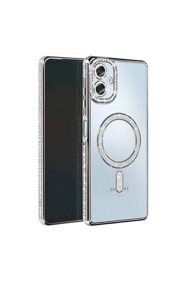 Evi̇mdeyokyok Samsung Galaxy A06 Joke Si̇mli̇ Magneti̇csafe Kılıf - Gümüş