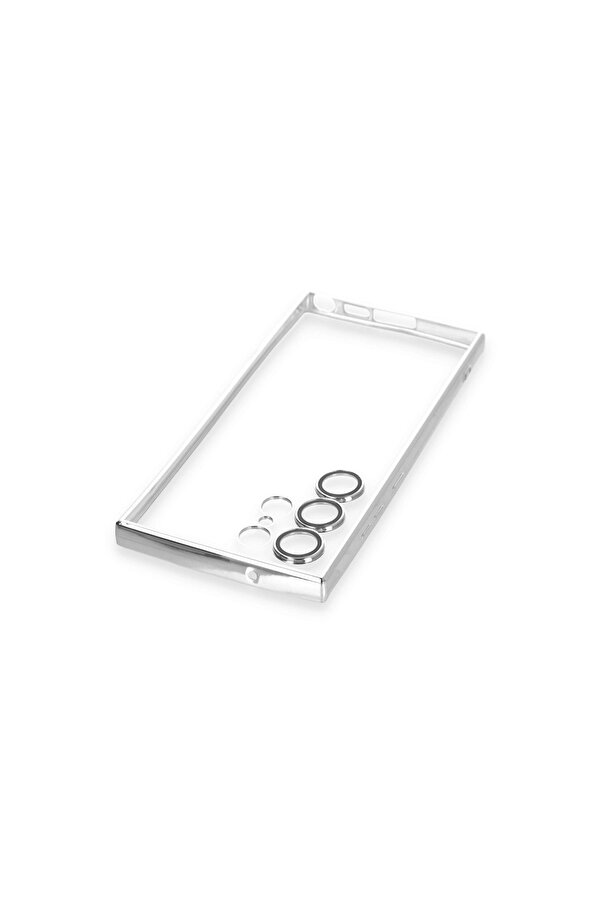 Evi̇mdeyokyok Samsung Galaxy S23 Ultra Kılıf Razer Lensli̇ Si̇li̇kon - Gümüş