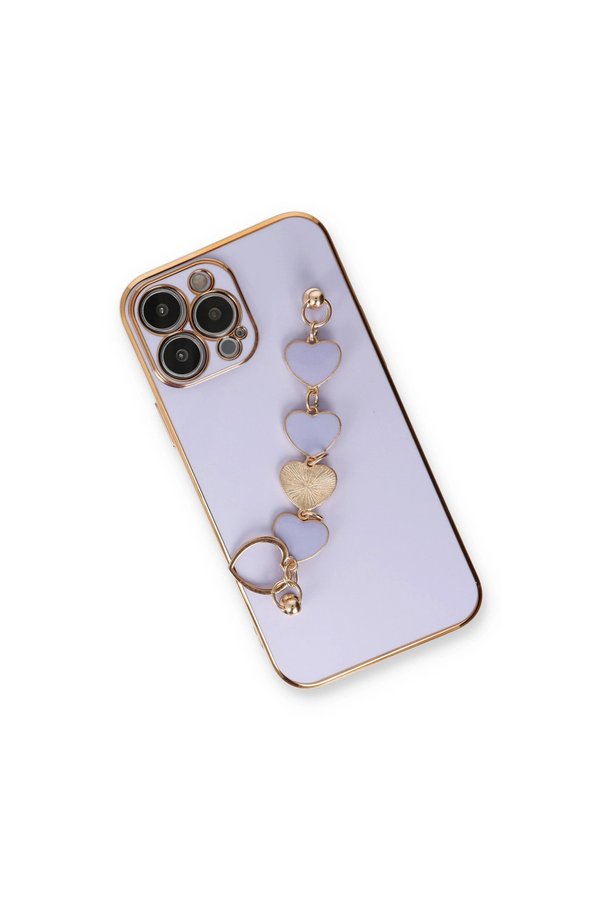 Evimdeyokyok Apple İphone 13 Pro Kılıf Esila Silikon - Lila