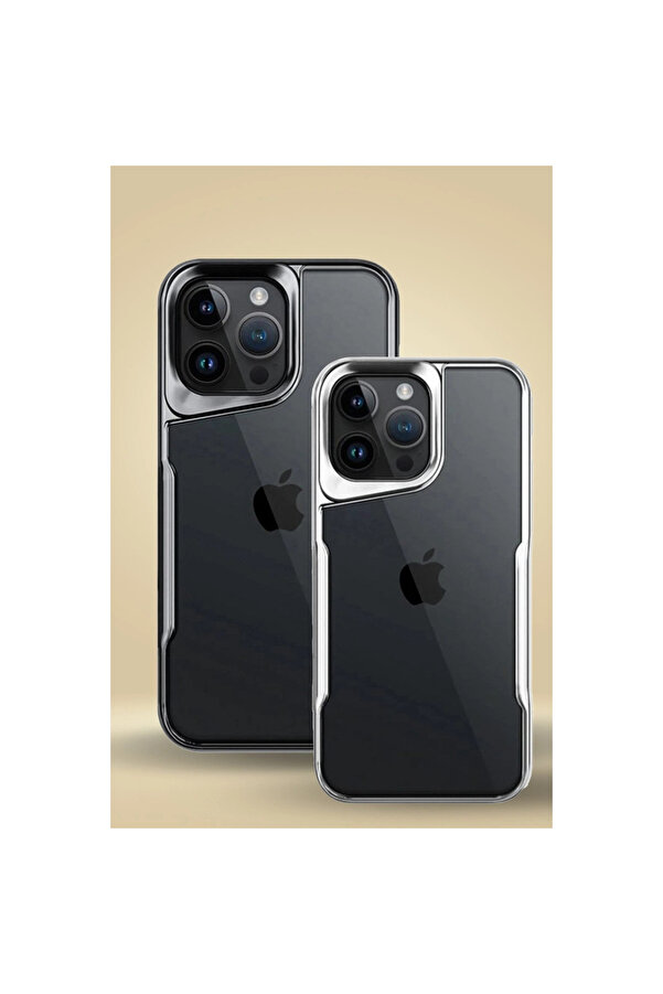 Evi̇mdeyokyok Apple İphone 16 Pro Max Kılıf Boyi̇ Si̇li̇kon Kapak - Gümüş