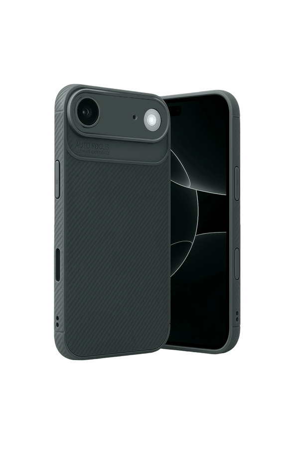 Evi̇mdeyokyok Apple İphone 17 Ai̇r Auto Focus Karbon Kapak - Koyu Yeşi̇l