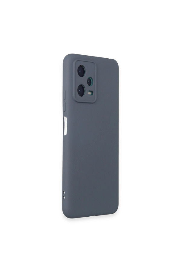 Evi̇mdeyokyok Xi̇aomi̇ Redmi̇ Note 12 5G Kılıf Nano İçi̇ Kadi̇fe Si̇li̇kon - Gri̇