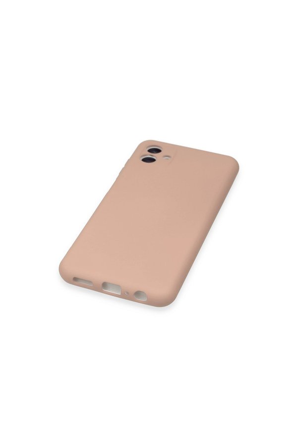 Evimdeyokyok Samsung Galaxy A04E Kılıf Nano İçi Kadife Silikon - Pudra