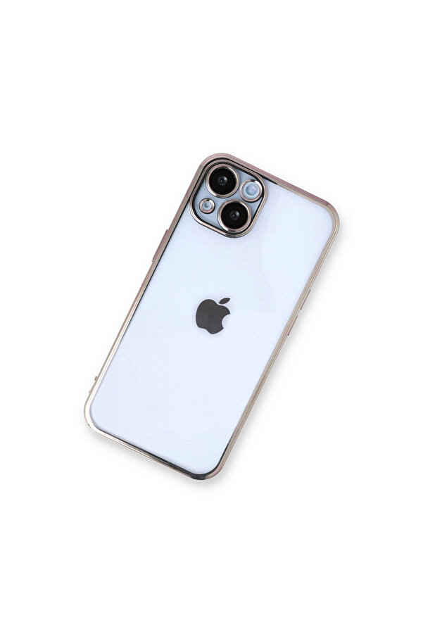 Evi̇mdeyokyok Apple İphone 14 Plus Kılıf Razer Lensli̇ Si̇li̇kon - Gold