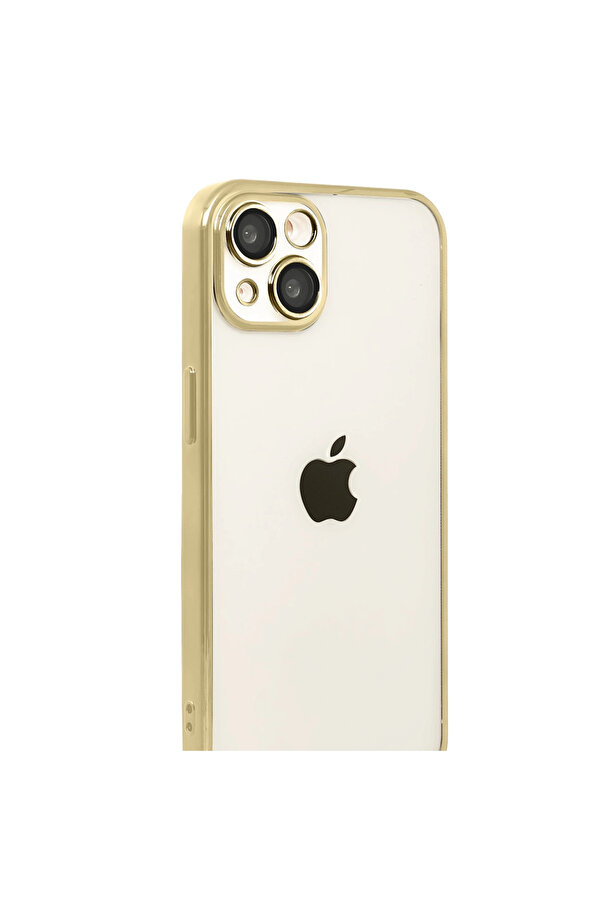 Evi̇mdeyokyok Apple İphone 15 Razer Lensli̇ Si̇li̇kon - Gold
