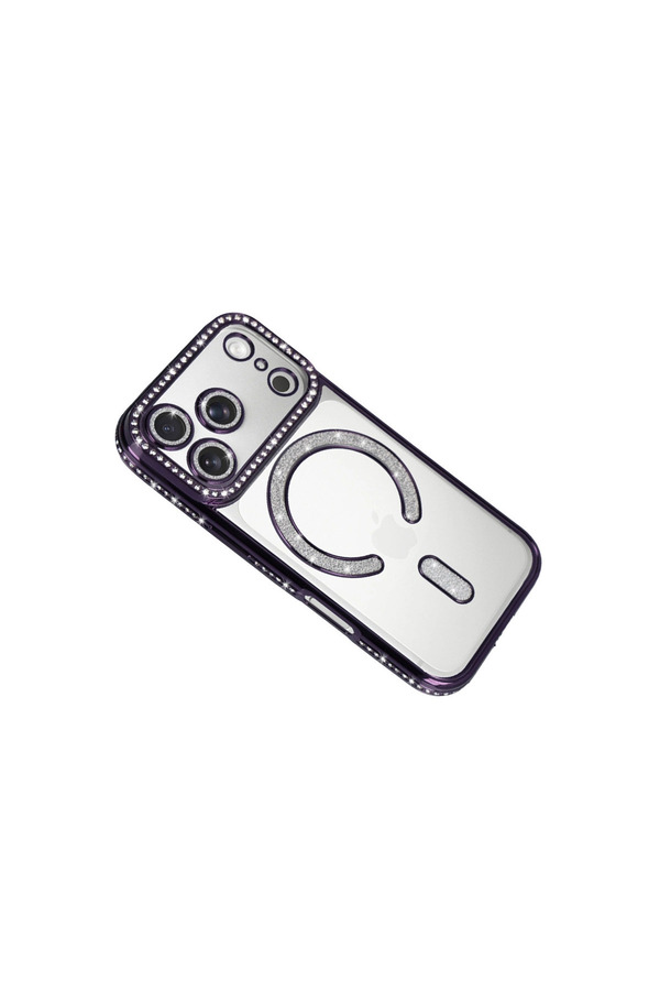 Evi̇mdeyokyok Apple İphone 17 Pro Joke Si̇mli̇ Magneti̇csafe Kılıf - Deri̇n Mor