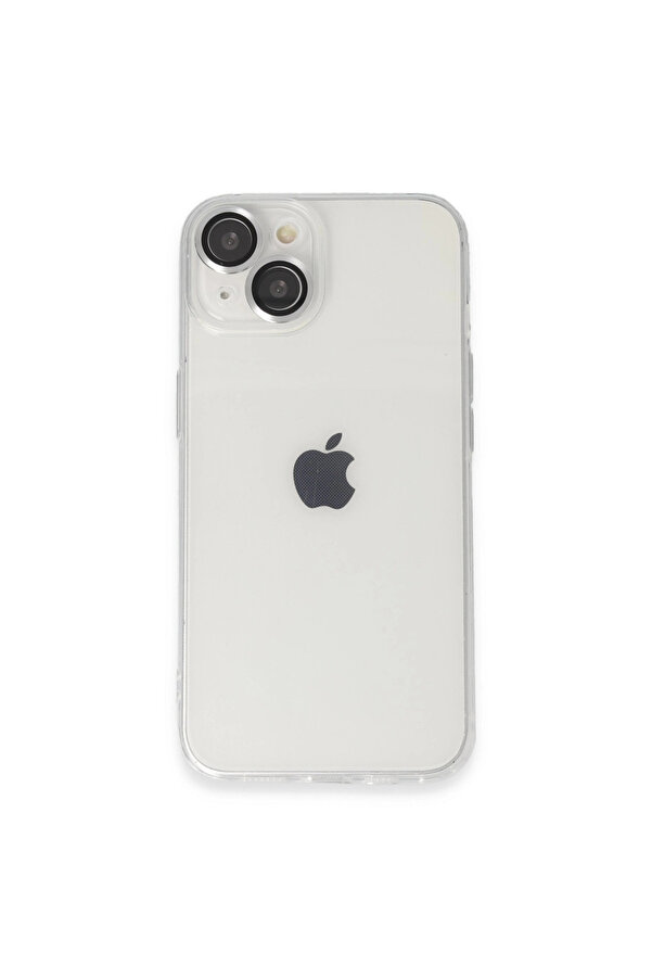 Evi̇mdeyokyok Apple İphone 14 Kılıf Luko Lens Si̇li̇kon - Gümüş