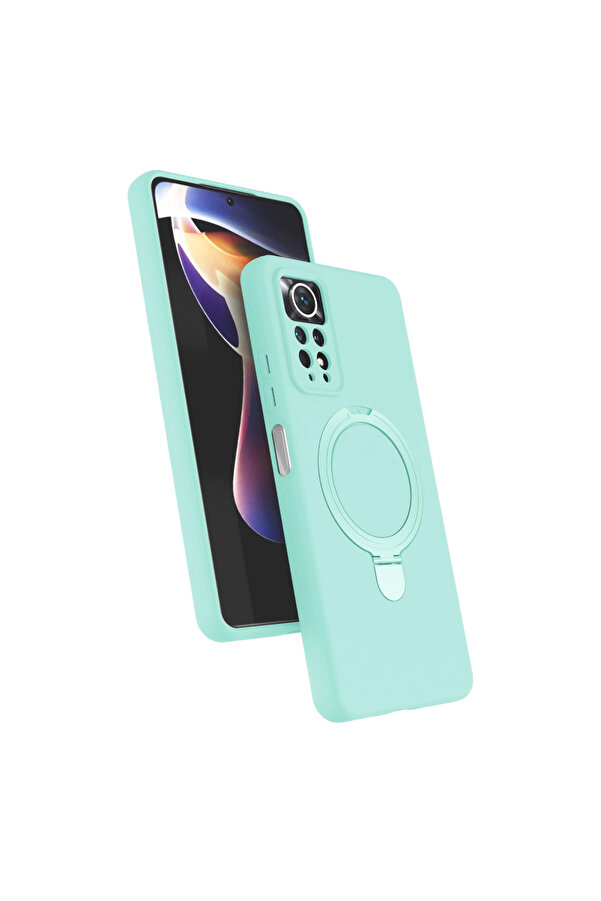Evi̇mdeyokyok Xi̇aomi̇ Redmi̇ Note 12 Pro 4G Regal Magsafe Standlı Kapak - Su Yeşi̇li̇