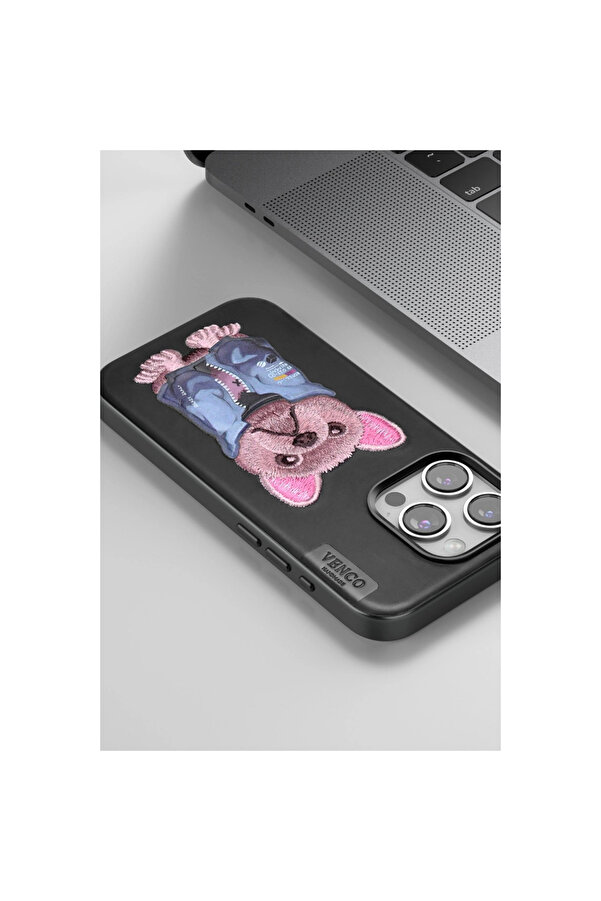 Evi̇mdeyokyok Venco Apple İphone 14 Pro Max Cute Desenli̇ Kapak - Si̇yah