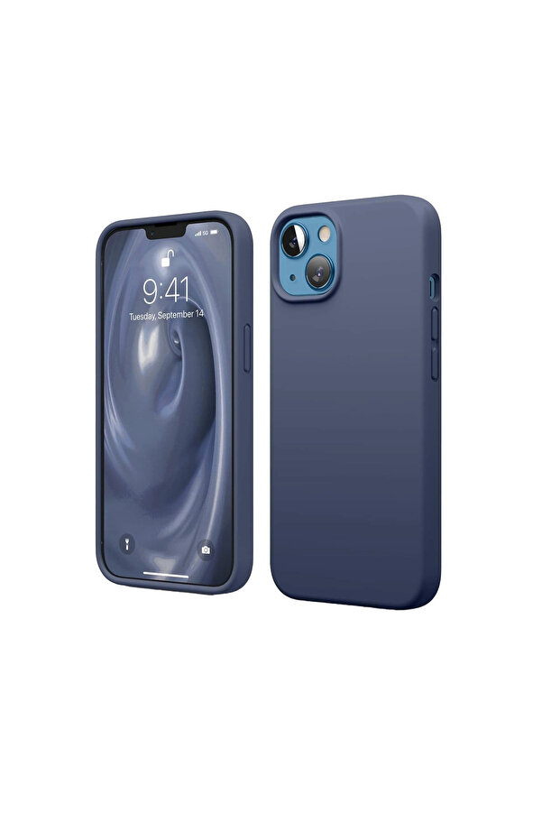 Evi̇mdeyokyok Apple İphone 14 Kılıf Fi̇rst Si̇li̇kon - Laci̇vert