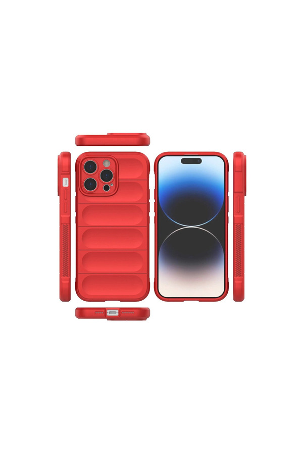 Evi̇mdeyokyok Apple İphone 14 Pro Kılıf Opti̇mum Si̇li̇kon - Kırmızı