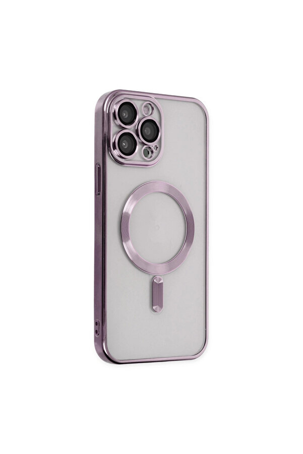 Evi̇mdeyokyok Apple İphone 14 Pro Kılıf Kross Magneti̇csafe Kapak - Mor
