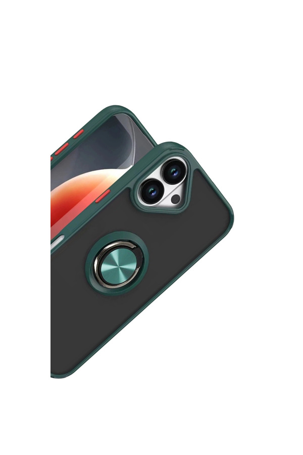 Evimdeyokyok Apple İphone 17 Montreal Yüzüklü Silikon Kapak - Yeşil