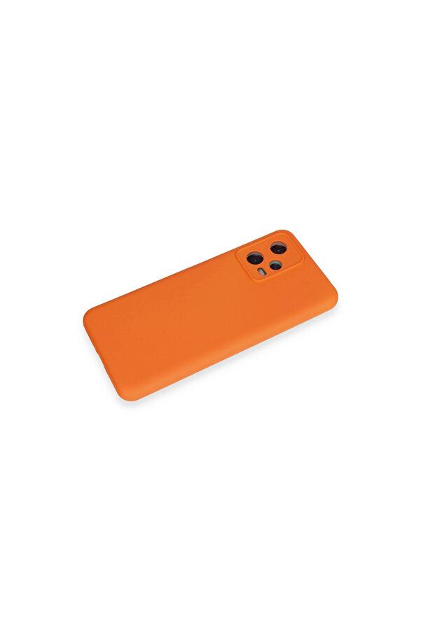 Evi̇mdeyokyok Xi̇aomi̇ Redmi̇ Note 12 5G Kılıf Nano İçi̇ Kadi̇fe Si̇li̇kon - Turuncu