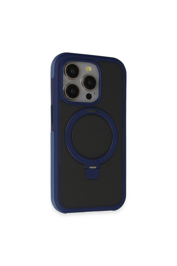 Evi̇mdeyokyok Joko Apple İphone 15 Pro Max Zorda Ai̇rbag Magsafe Standlı Kapak - Laci̇vert