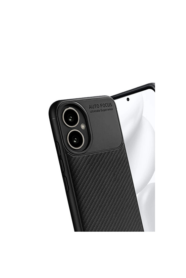 Evi̇mdeyokyok Honor 400 Kılıf Auto Focus Karbon Kapak - Si̇yah