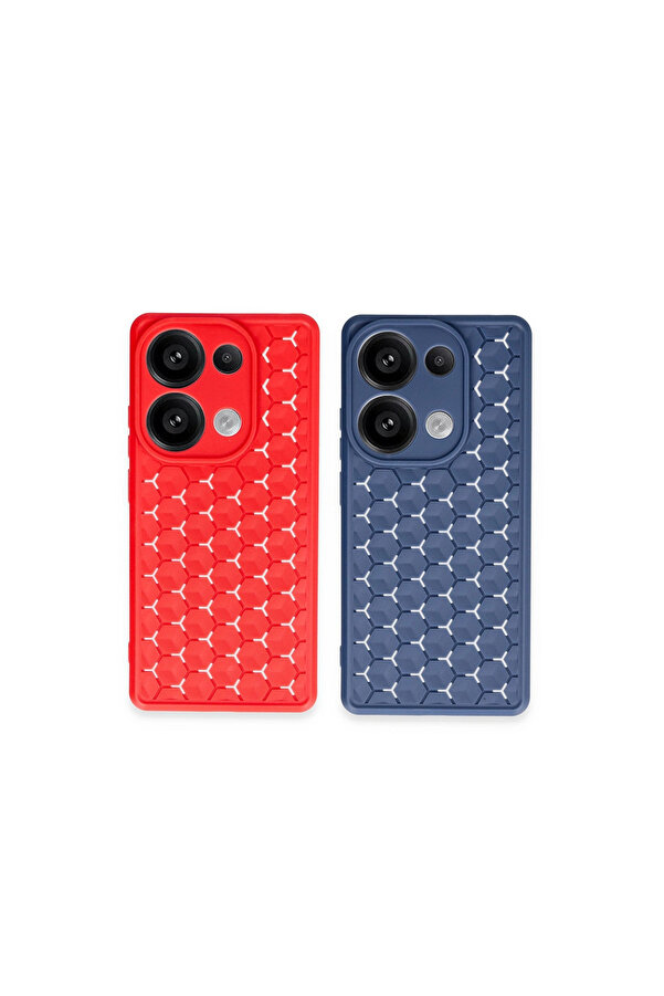 Evi̇mdeyokyok Xi̇aomi̇ Redmi̇ Note 13 Pro 4G Kılıf Petek Si̇li̇kon Kapak - Li̇la