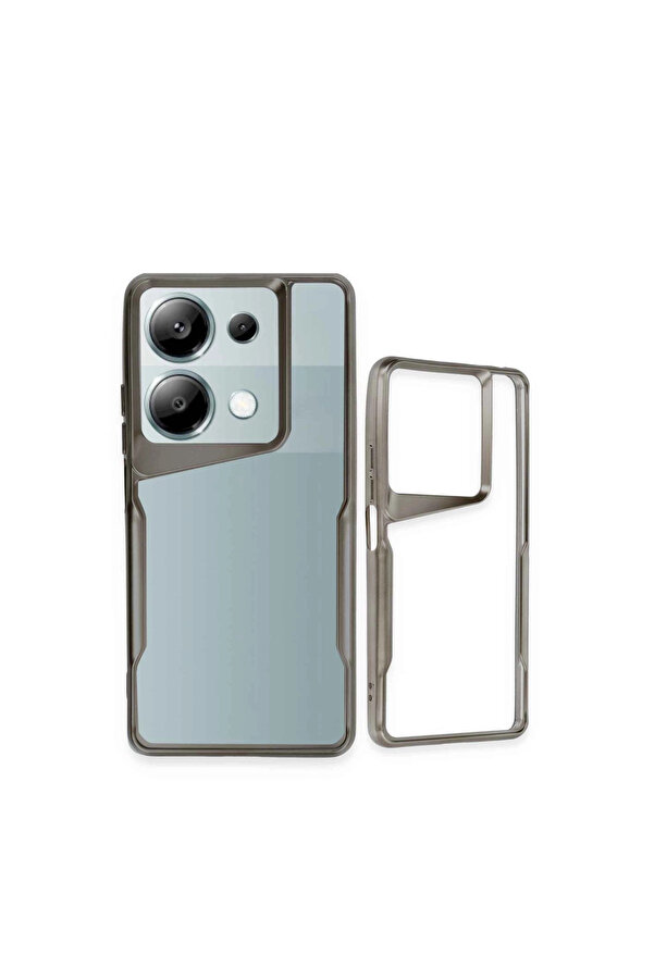 Evi̇mdeyokyok Xi̇aomi̇ Redmi̇ Note 13 Pro 4G Kılıf Boyi̇ Si̇li̇kon Kapak - Ti̇tan Gri̇