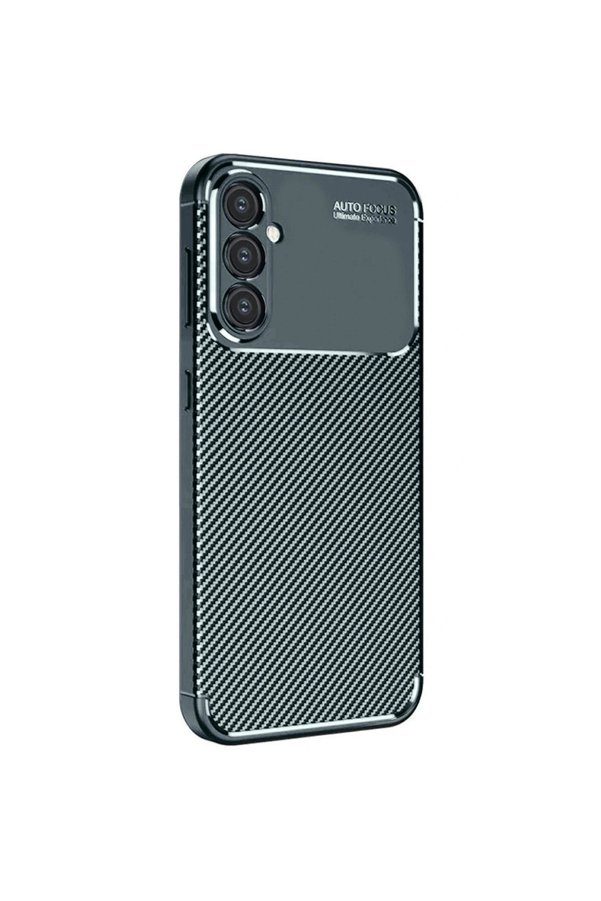 Evimdeyokyok Samsung Galaxy S24 Fe Kılıf Auto Focus Karbon Kapak - Koyu Yeşil