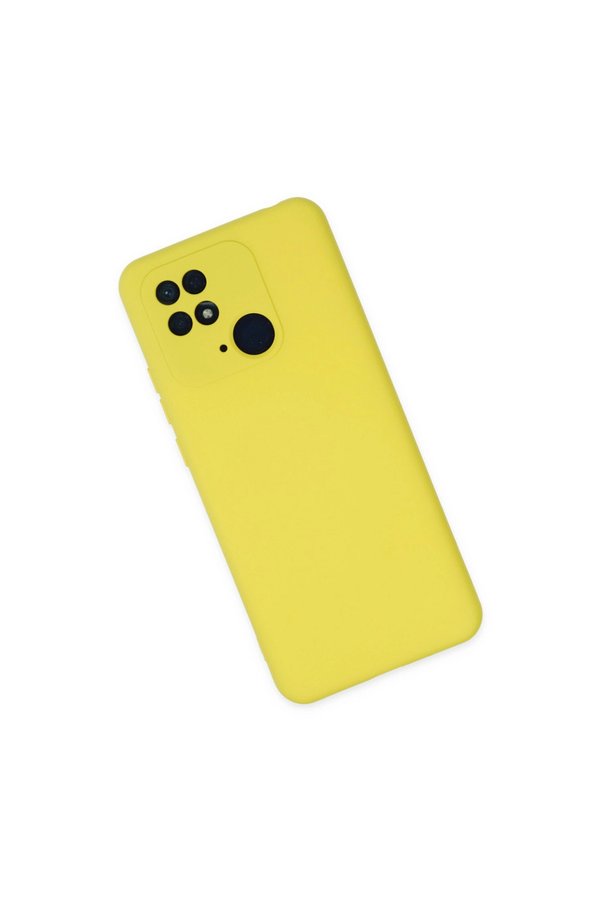 Evimdeyokyok Xiaomi Redmi 10C Kılıf Nano İçi Kadife Silikon - Sarı