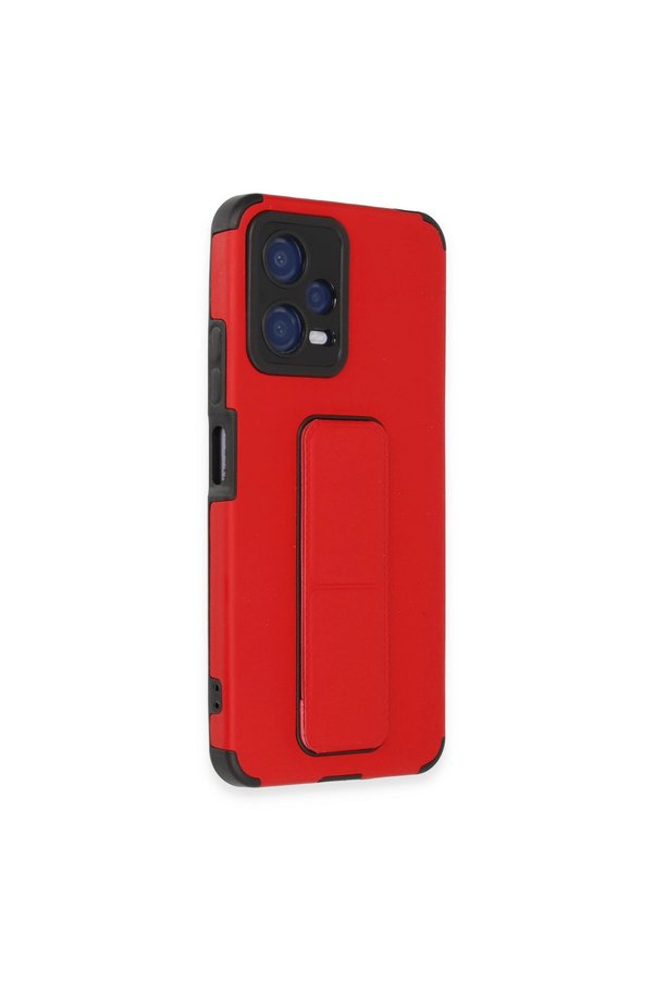 Evimdeyokyok Xiaomi Poco X5 5G Kılıf Mega Standlı Silikon - Kırmızı