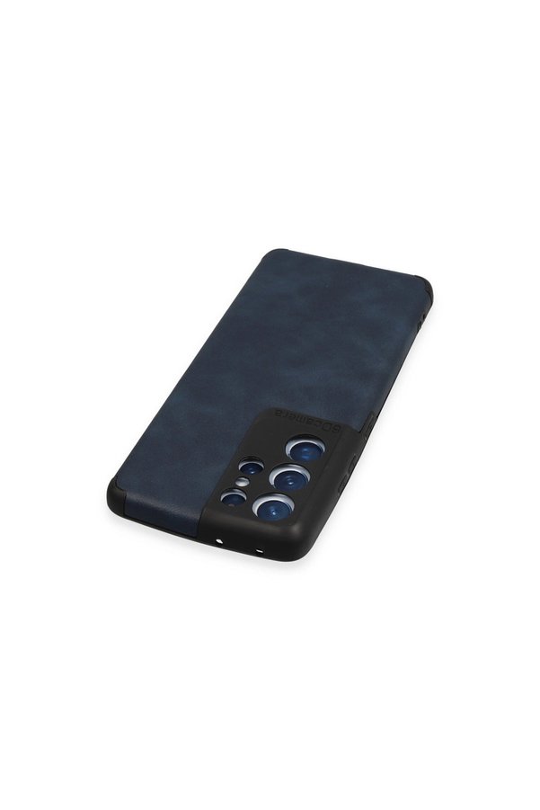 Evimdeyokyok Samsung Galaxy S21 Ultra Kılıf Loop Deri Silikon - Lacivert