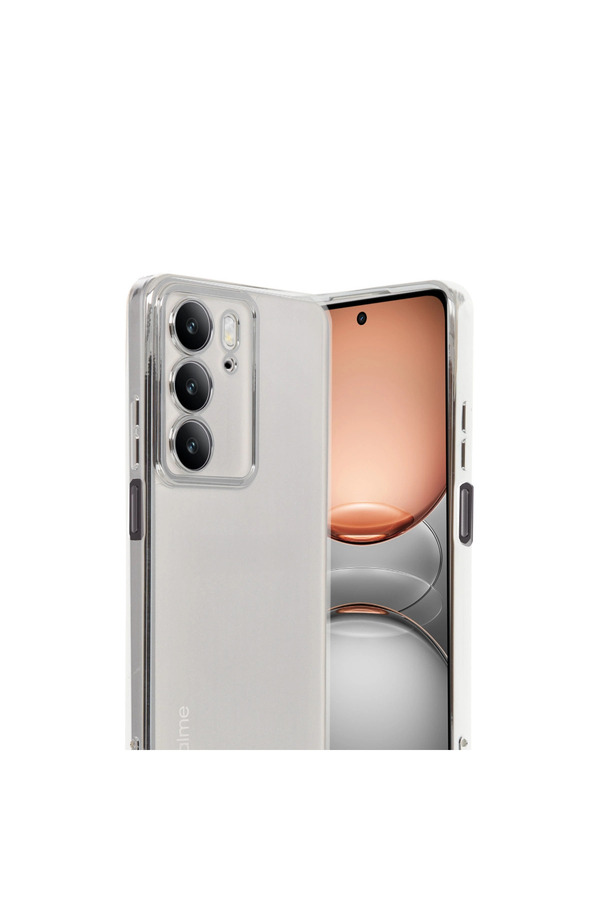 Evi̇mdeyokyok Realme C75 4G Kılıf Razer Lensli̇ Si̇li̇kon - Gümüş