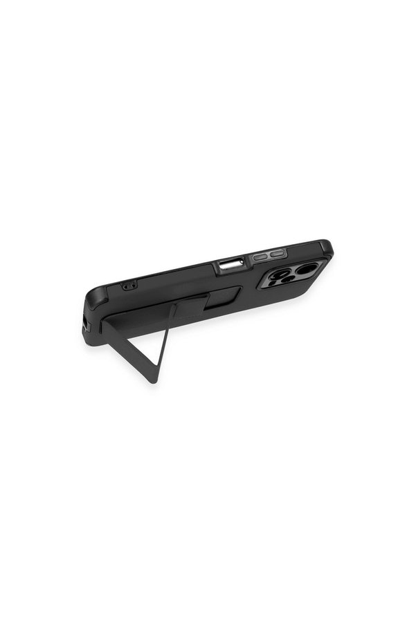 Evimdeyokyok Xiaomi Poco X5 5G Kılıf Mega Standlı Silikon - Siyah