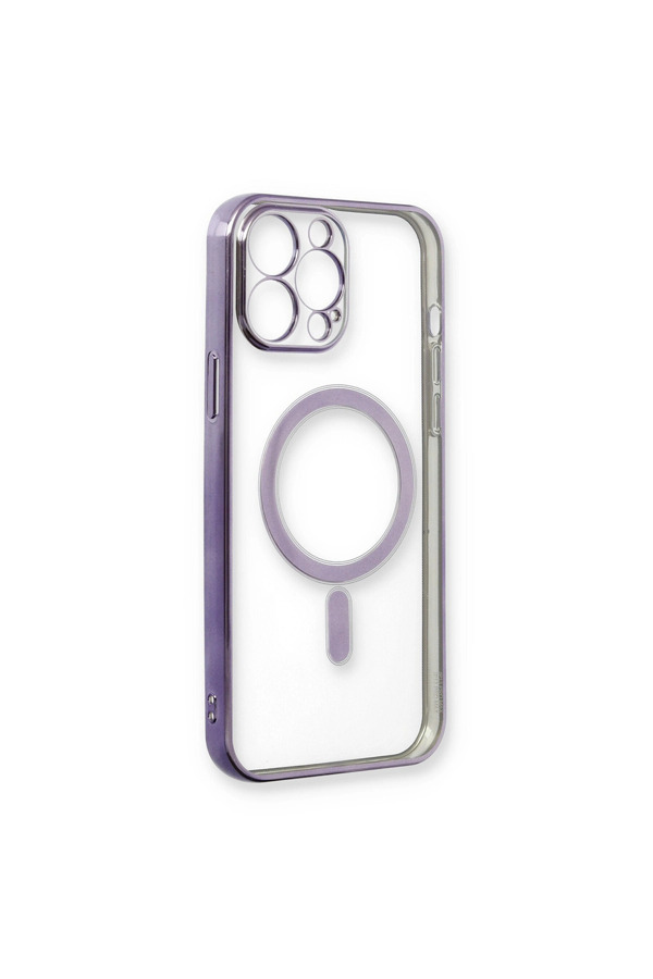 Evimdeyokyok Apple İphone 13 Pro Max Kılıf Magneticsafe Lazer Silikon - Mor