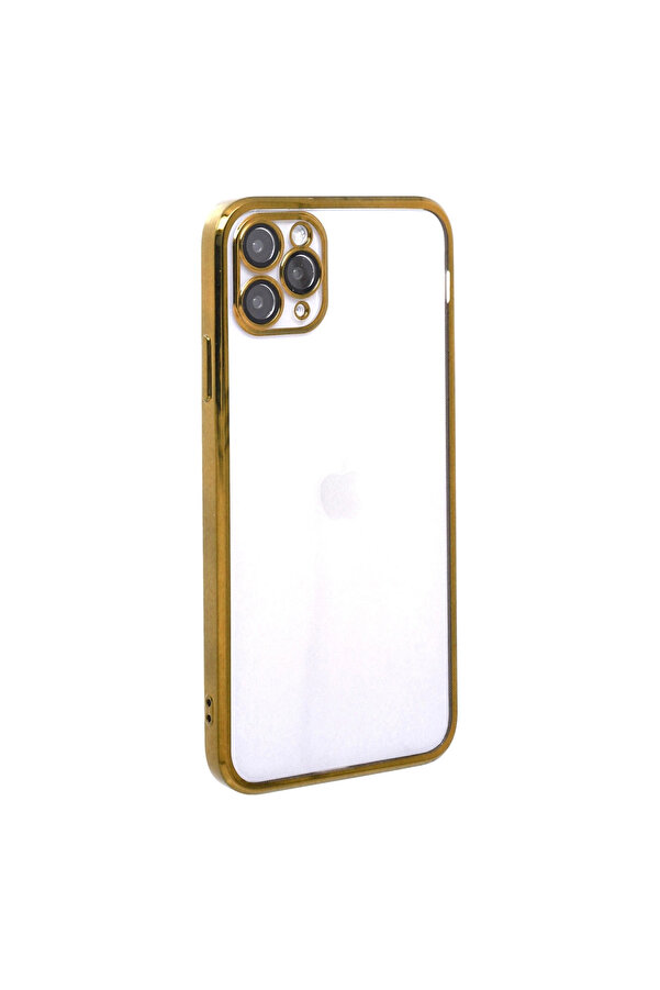 Evi̇mdeyokyok Apple İphone 11 Pro Kılıf Razer Lensli̇ Si̇li̇kon - Gold