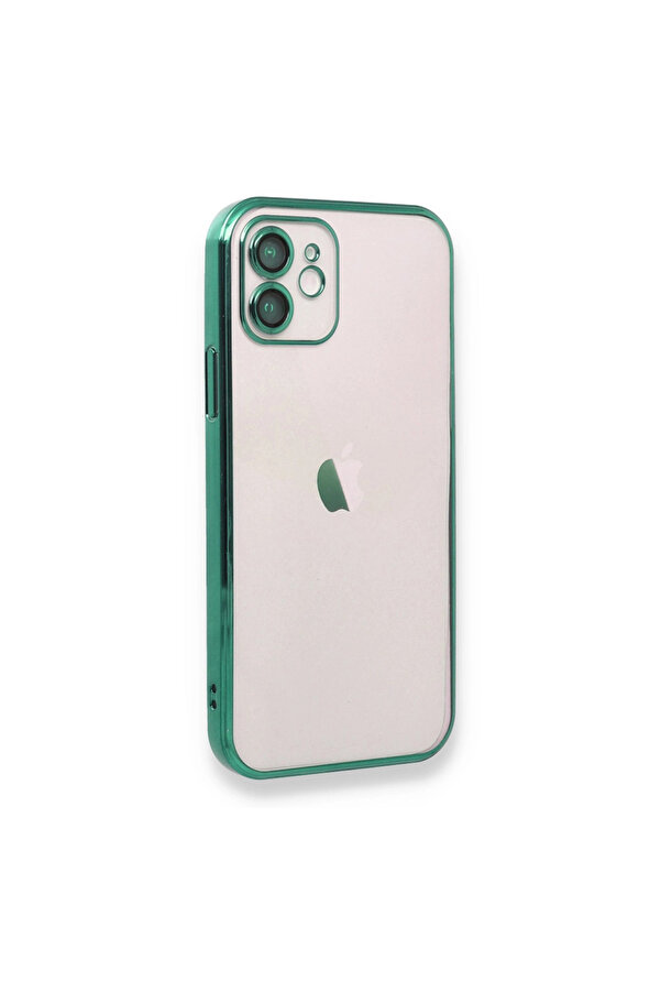 Evi̇mdeyokyok Apple İphone 12 Kılıf Razer Lensli̇ Si̇li̇kon - Yeşi̇l