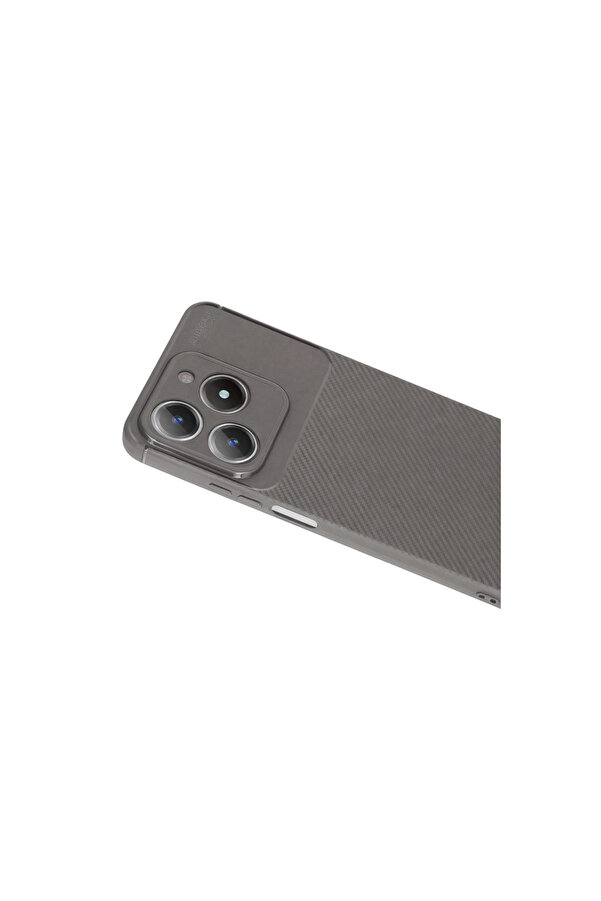 Evi̇mdeyokyok Realme C61 Kılıf Auto Focus Karbon Kapak - Gri̇