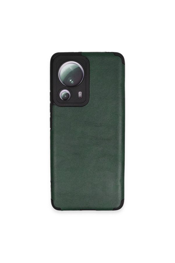 Evimdeyokyok Xiaomi Mi 13 Lite Kılıf Loop Deri Silikon - Yeşil