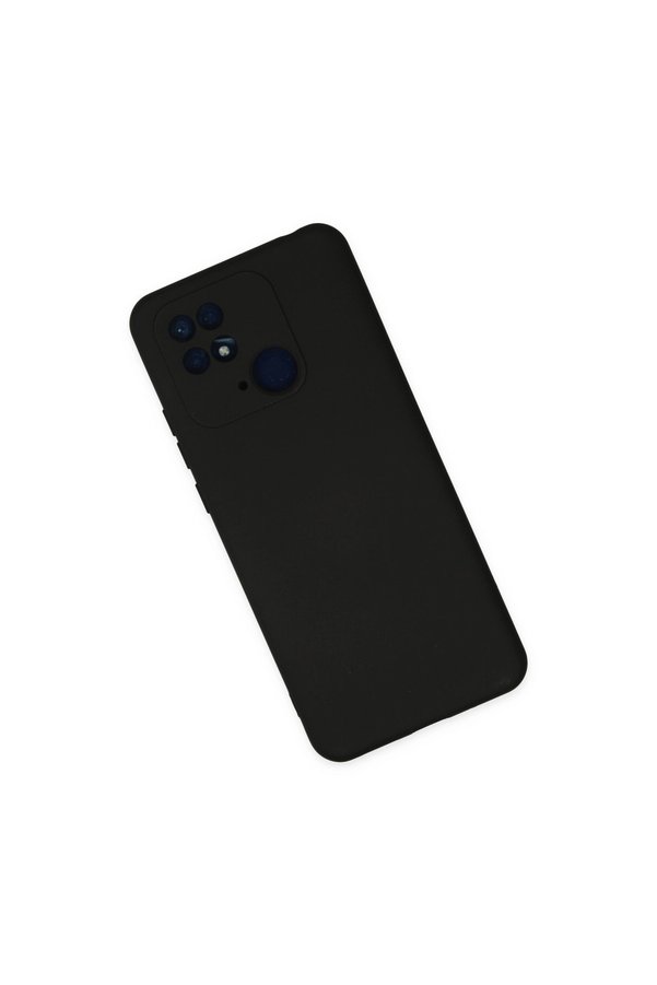 Evimdeyokyok Xiaomi Redmi 10C Kılıf Nano İçi Kadife Silikon - Siyah