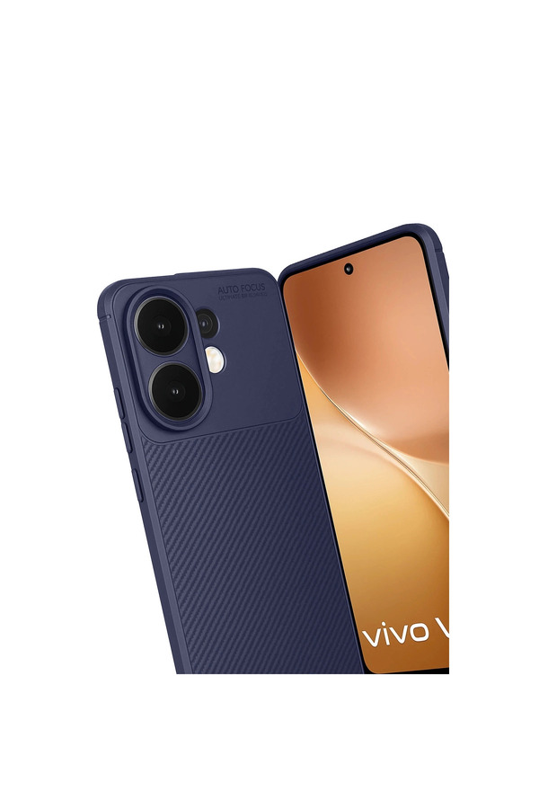 Evimdeyokyok Vivo V60 5G Auto Focus Karbon Kapak - Lacivert