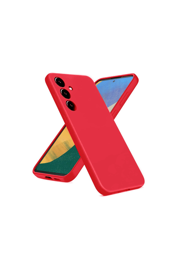 Evi̇mdeyokyok Samsung Galaxy A36 Kılıf Nano İçi̇ Kadi̇fe Si̇li̇kon - Kırmızı