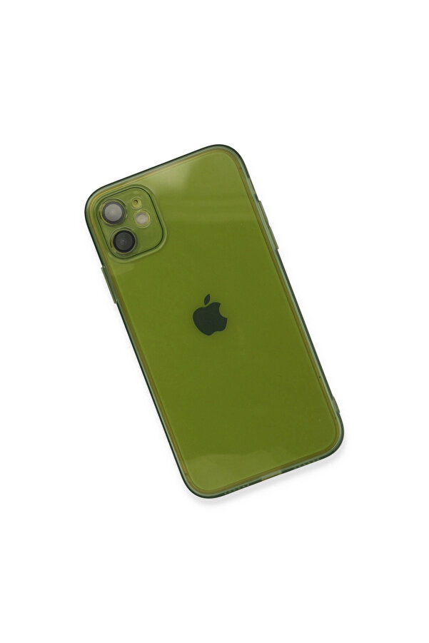 Evi̇mdeyokyok Apple İphone 12 Kılıf Fly Lens Si̇li̇kon - Yeşi̇l