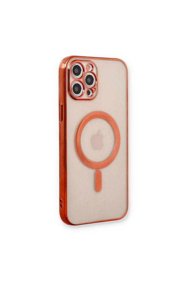 Evimdeyokyok Apple İphone 12 Pro Kılıf Magneticsafe Lazer Silikon - Kırmızı