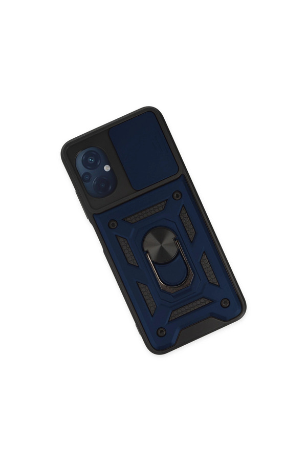 Evi̇mdeyokyok Xi̇aomi̇ Poco M5 Kılıf Pars Lens Yüzüklü Si̇li̇kon - Laci̇vert