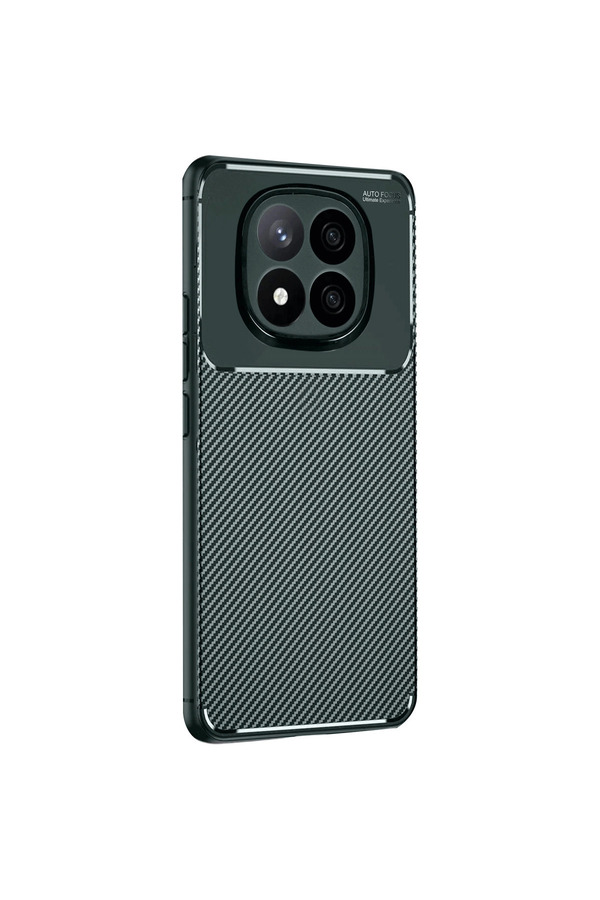 Evimdeyokyok Xiaomi Redmi Note 14 Pro Plus Kılıf Auto Focus Karbon Kapak - Koyu Yeşil