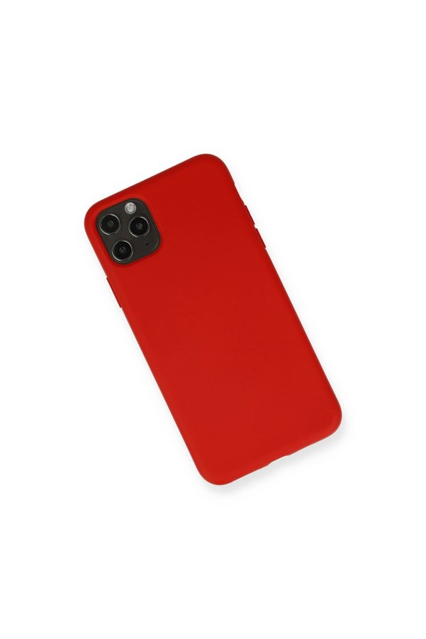 Evimdeyokyok Apple İphone 11 Pro Max Kılıf Nano İçi Kadife Silikon - Kırmızı
