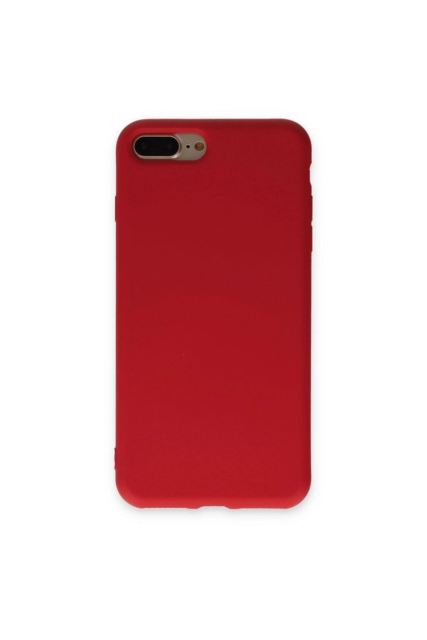 Evimdeyokyok Apple İphone 7 Plus Kılıf Nano İçi Kadife Silikon - Kırmızı