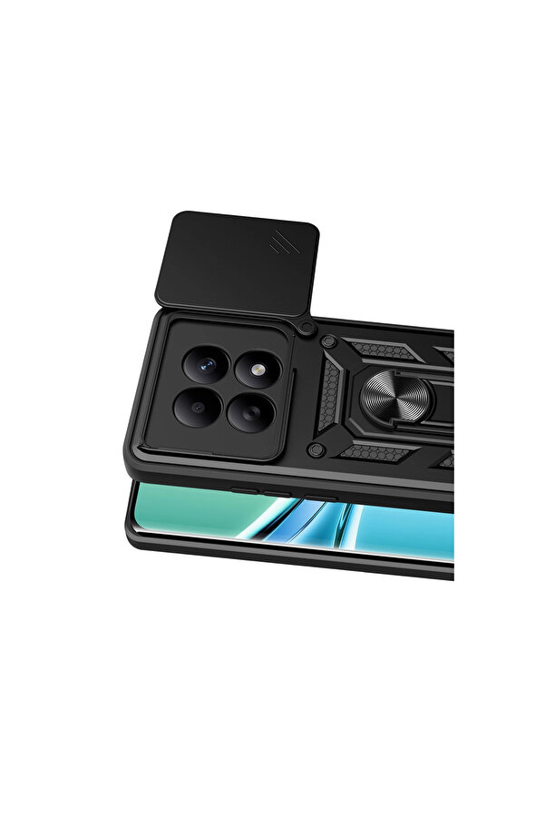 Evi̇mdeyokyok Xi̇aomi̇ Redmi̇ Note 15 4G Pars Lens Yüzüklü Si̇li̇kon - Si̇yah