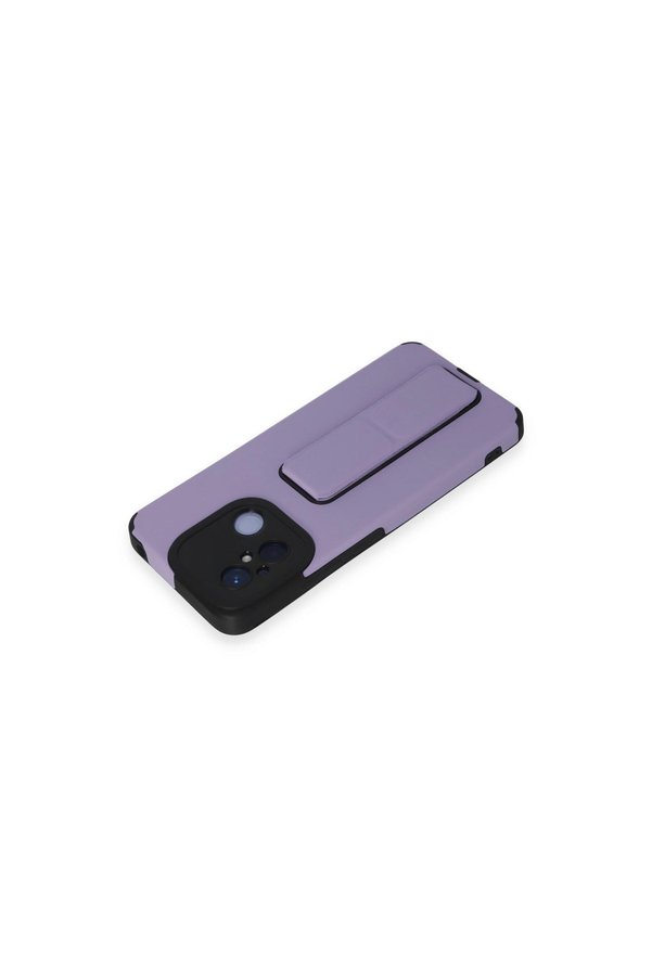 Evimdeyokyok Xiaomi Redmi 12C Kılıf Mega Standlı Silikon - Lila