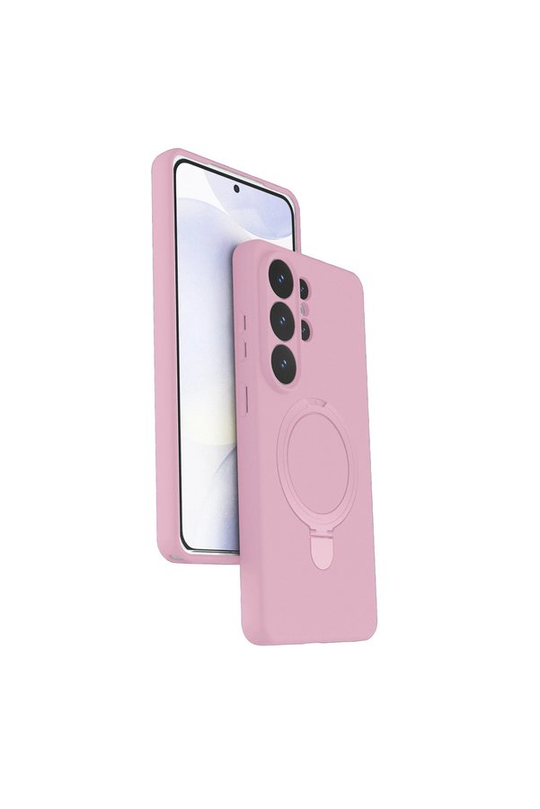 Evi̇mdeyokyok Samsung Galaxy S26 Ultra Regal Magsafe Standlı Kapak - Açık Pembe