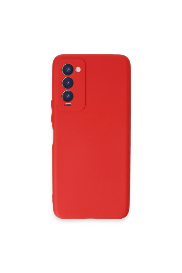 Evi̇mdeyokyok Tecno Camon 18 Kılıf Fi̇rst Si̇li̇kon - Kırmızı