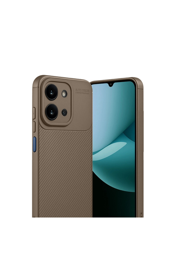 Evi̇mdeyokyok Xi̇aomi̇ Redmi̇ 15C 4G Auto Focus Karbon Kapak - Kahverengi̇